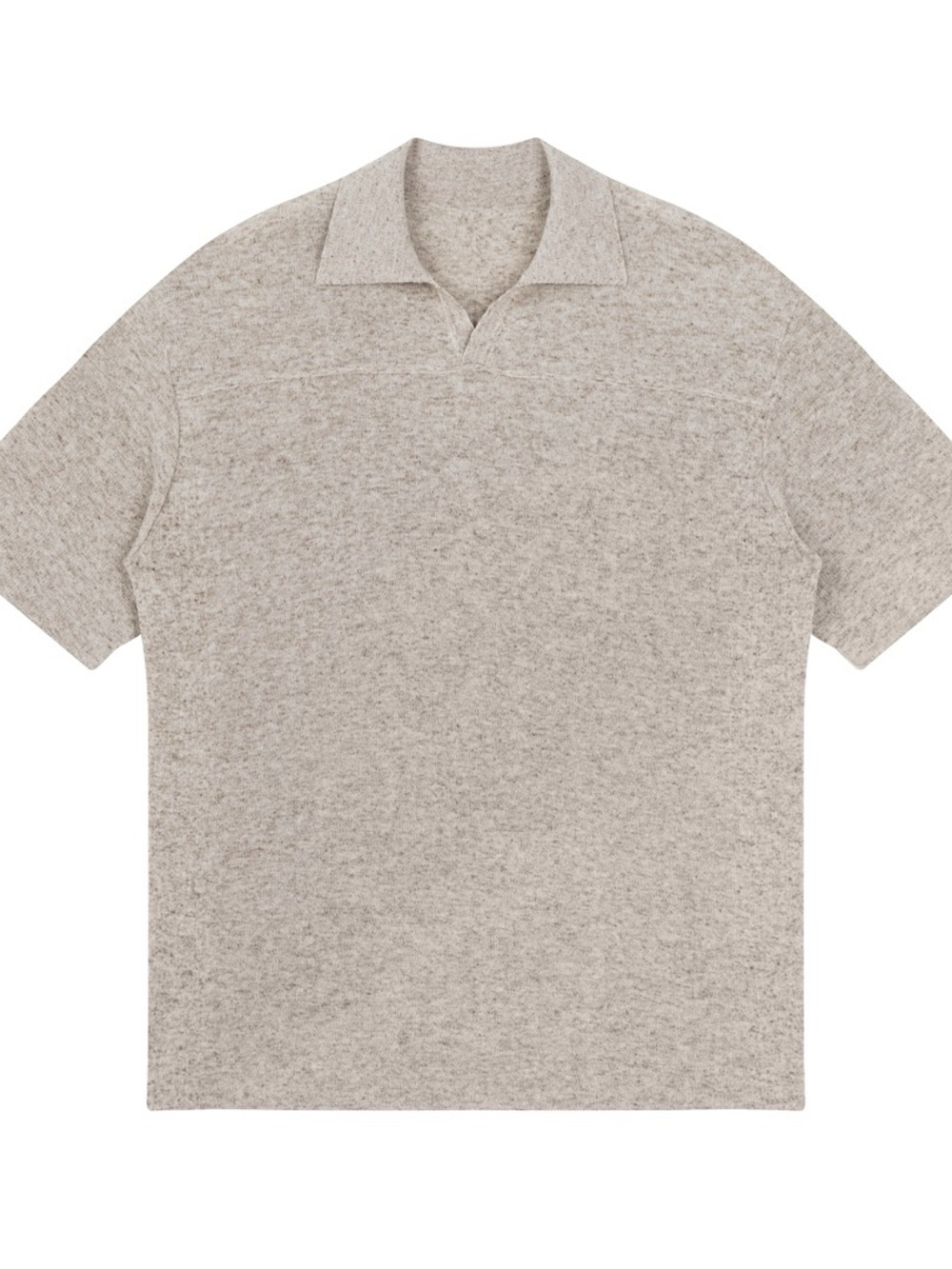 Loro Piana Marled Beige Short Sleeve Polo
